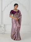 Kf  111 Mauve Color Saree Pure Dola Viscouse Silk Saree Wholesale Suppliers In Mumbai